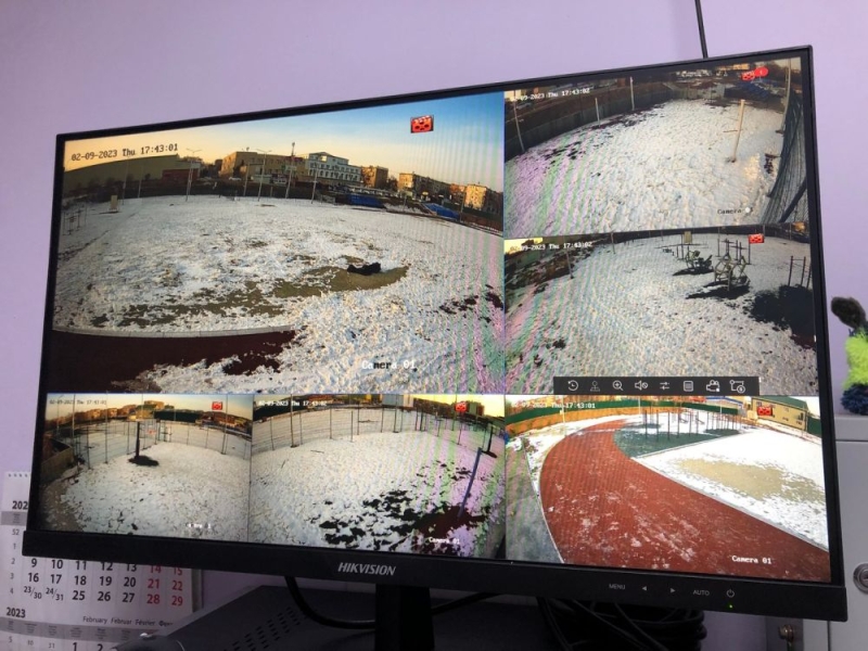 На спортплощадке в Большом Камне компания МТС установила видеонаблюдение